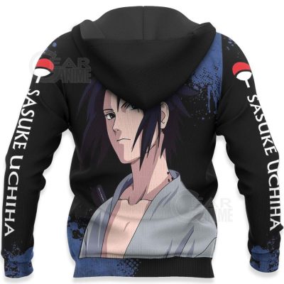 Uchiha Sasuke Hoodie Sweater Custom Anime Zip Jacket