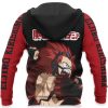 Eijiro Kirishima Shirt Red Riot Custom Zip Jacket