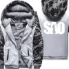 2022 SAO Sword Art Online Camo Hoodies Mens Winter Warm Thicken Fleece Zipper Sweatshirt Coat plus 2 - Anime Jacket Shop