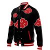 Akatsuki Pattern Naruto Varsity Jacket F RIGHT Mockup - Anime Jacket Shop