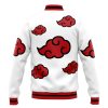 Akatsuki White Pattern Naruto Varsity Jacket BACK Mockup - Anime Jacket Shop