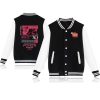 Anime Chainsaw Man Baseball Jacket Men Bomber Jacket Outerwear Harajuku Streetwear Hip Hop Baseball Uniform Casual - Anime Jacket Shop