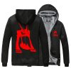 Anime Cos KILL la KILL blood Hooded Hoodie Matoi Ryuuko Cotton Casual Thick Fleece Hoodies Cardigan 2 - Anime Jacket Shop