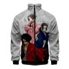 Anime Cosplay Coat Samurai Champloo Mugen Jin Kasumi Fuu 3D Print Zipper Stand Collar Jacket Casual 4 - Anime Jacket Shop