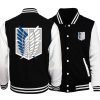 Attack on Titan College style Base Jacket Wings Of Freedom Coat Anime Tracksuit Men Bomber Jacket - Anime Jacket Shop