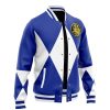 Blue Ranger MMPR Varsity Jacket F LEFT Mockup - Anime Jacket Shop