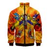 Digimon Fighting Tyrannosaurus Autumn Winter Hoodies Men Sweatshirts Zipper Fitness Hoody Jackets And Coats For Men - Anime Jacket Shop