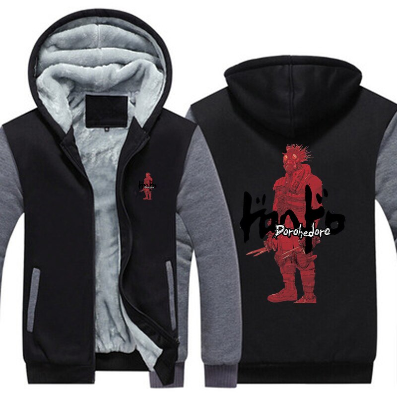 Dorohedoro Kaiman Red Vintage Hoodies Jacket Men Winter Anime Thick Fleece Warm Coat Sweatshirt Male Oversized - Anime Jacket Shop