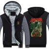 Dorohedoro Metal Hoodies Jacket Mens Anime Novelty Thick Fleece Warm Zipper Coat Sweatshirt Male Oversized Clothing - Anime Jacket Shop