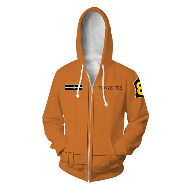 Enen no Shouboutai Fire Force Hoodie Cosplay Shinra Kusakabe Iris 3D Print Zipper Hoodies Sweatshirts - Anime Jacket Shop