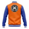 Goku Pattern DBZ Varsity Jacket BACK Mockup - Anime Jacket Shop