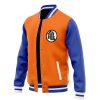 Goku Pattern DBZ Varsity Jacket F RIGHT Mockup - Anime Jacket Shop