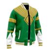 Green Ranger MMPR Varsity Jacket F LEFT Mockup 1 - Anime Jacket Shop