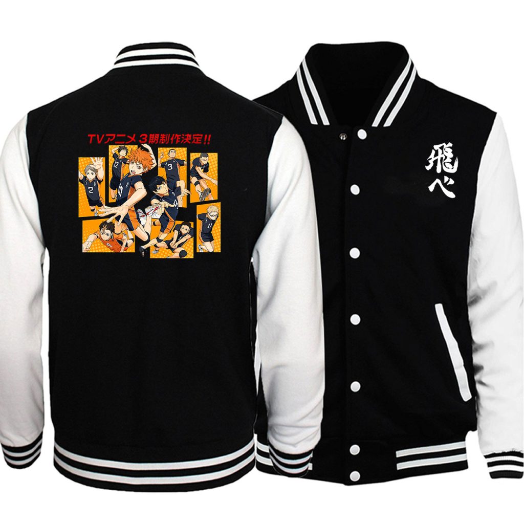 Haikyuu Printed Baseball Uniform Japanese Anime Cartoon Jackets Fashion Warm Men Streetwear Bomber Jacket Autumn Winter 2 - Anime Jacket Shop