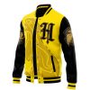 Hogwarts Legacy Hufflepuff V1 HP Varsity Jacket F RIGHT Mockup - Anime Jacket Shop