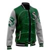 Hogwarts Legacy Slytherin HP Varsity Jacket F LEFT Mockup - Anime Jacket Shop