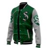 Hogwarts Legacy Slytherin HP Varsity Jacket F RIGHT Mockup - Anime Jacket Shop