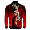 Ishagami Senku Dr. Stone Classic Red Dr.Stone Jacket Hoodie back - Anime Jacket Shop