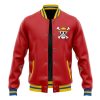 Monkey D. Luffy Pattern OP Varsity Jacket FRONT - Anime Jacket Shop