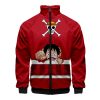 ONE PIECE Print Q Version Japanese Anime 3d Stand Collar Hoodie Men Women Zipper Hoodies Jackets - Anime Jacket Shop