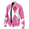 Pink Ranger MMPR Varsity Jacket F RIGHT Mockup - Anime Jacket Shop