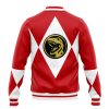 Red Ranger MMPR Varsity Jacket BACK Mockup - Anime Jacket Shop