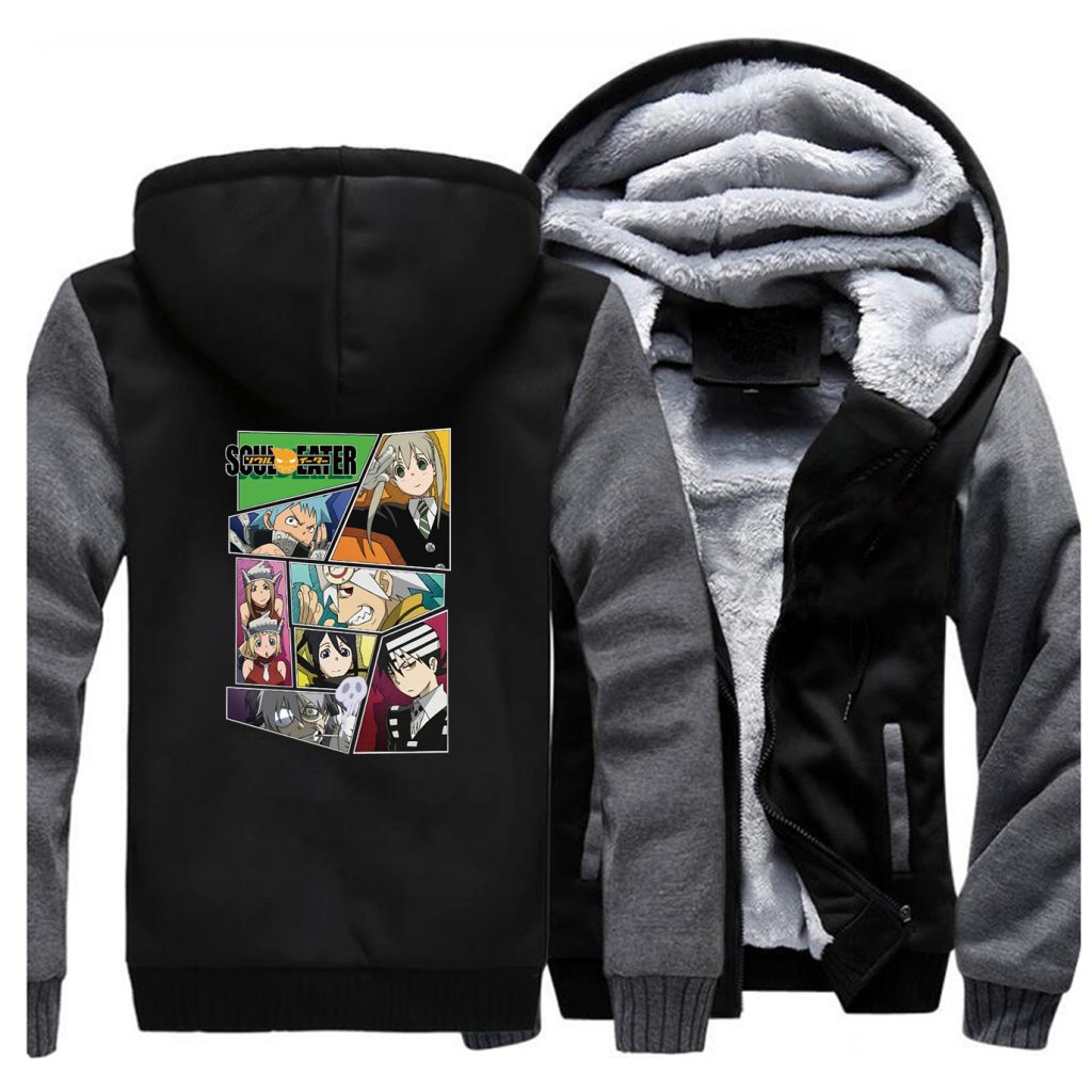 Soul Eater Black Star Print Japan Anime Men Sweatshirt 2019 Autumn Winter Warm Fleece High Quality 2 - Anime Jacket Shop