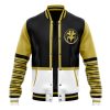 White Ranger MMPR Varsity Jacket FRONT Mockup - Anime Jacket Shop