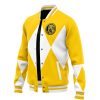 Yellow Ranger MMPR Varsity Jacket F RIGHT Mockup - Anime Jacket Shop