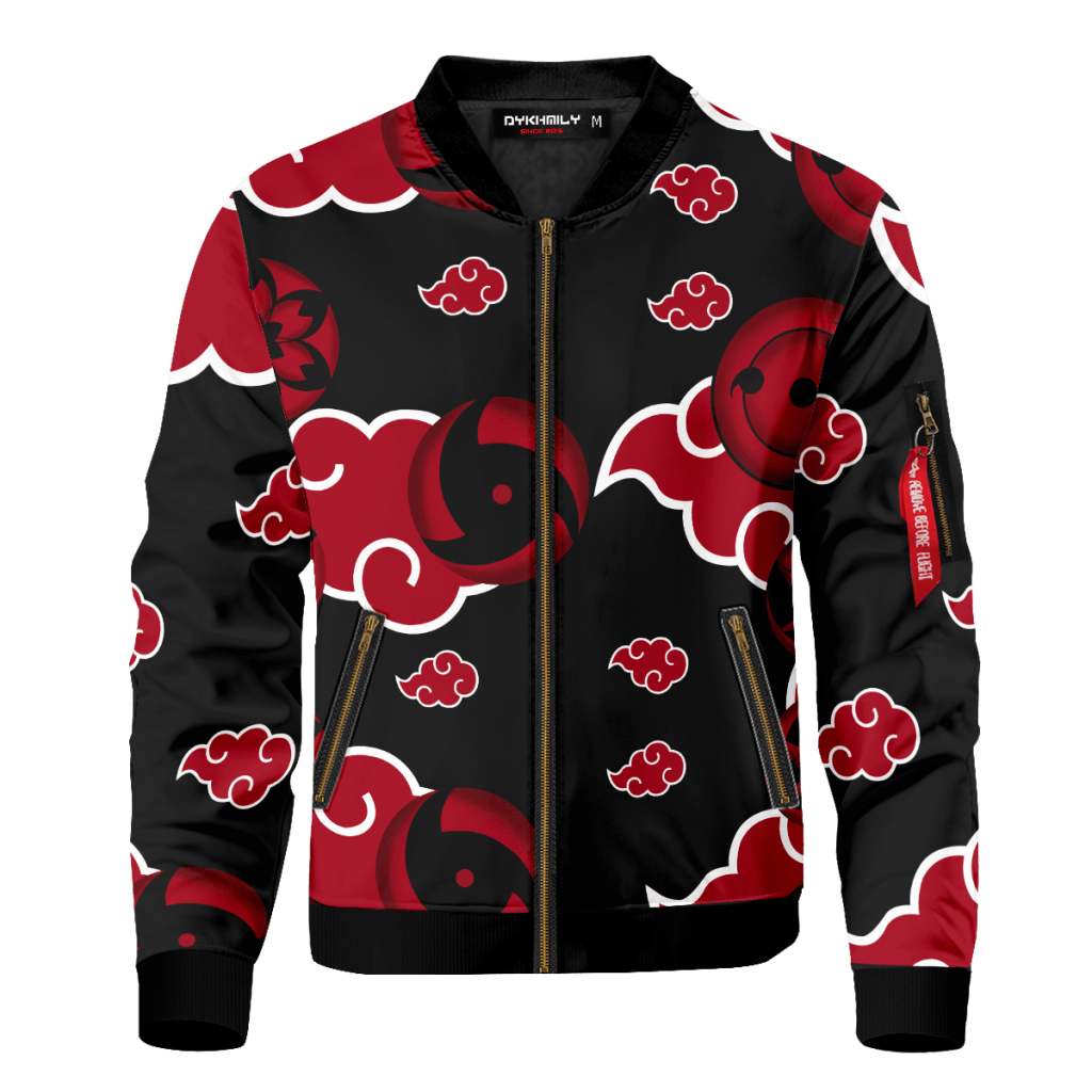 akatsuki sharingan bomber jacket 440438 - Anime Jacket Shop