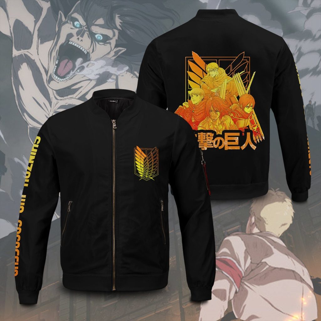 aot power four bomber jacket 216399 - Anime Jacket Shop