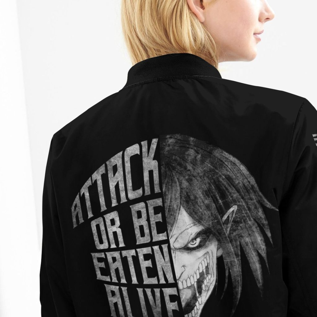 attack or be eaten alive bomber jacket 428810 - Anime Jacket Shop