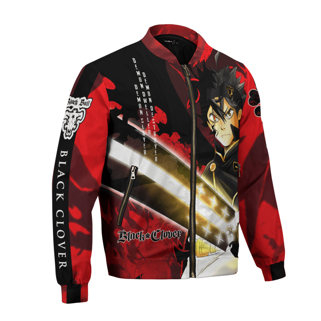 black asta bomber jacket 341392 - Anime Jacket Shop