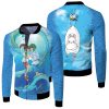 chihiro ogino cuddle nigihayami kohaku nushi haku for spirited away studio ghibli fan 1 fleece bomber jacketfyhbd - Anime Jacket Shop