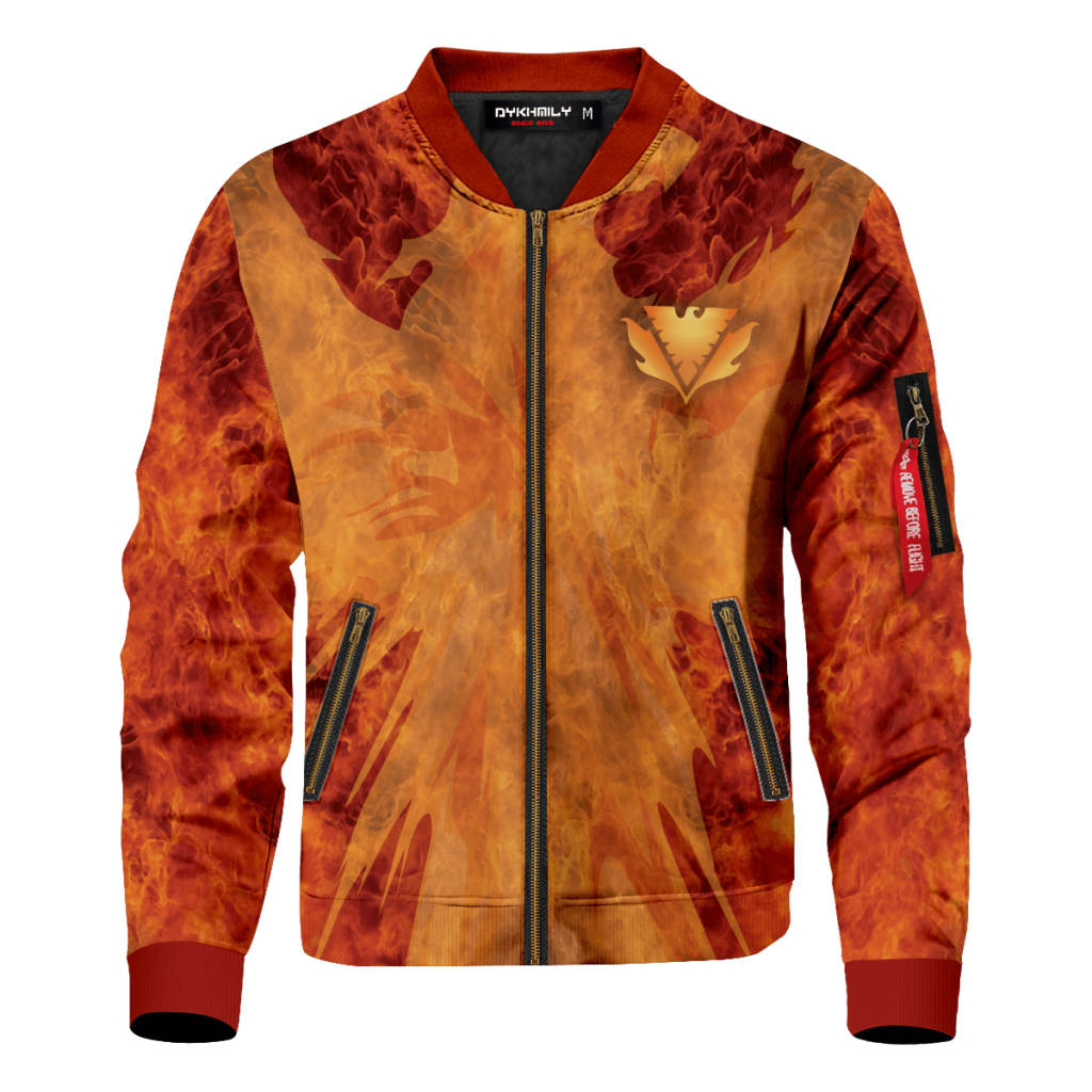 dark phoenix jean bomber jacket 544705 - Anime Jacket Shop