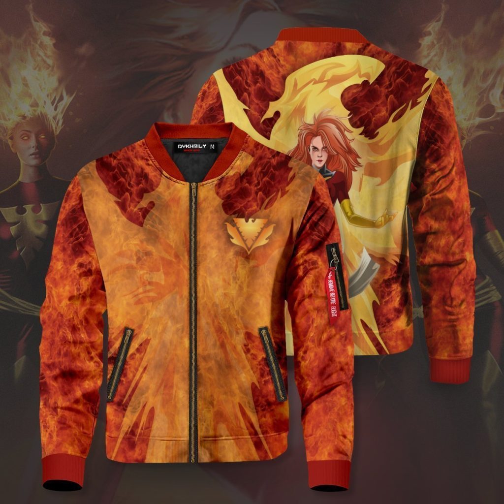 dark phoenix jean bomber jacket 647507 - Anime Jacket Shop