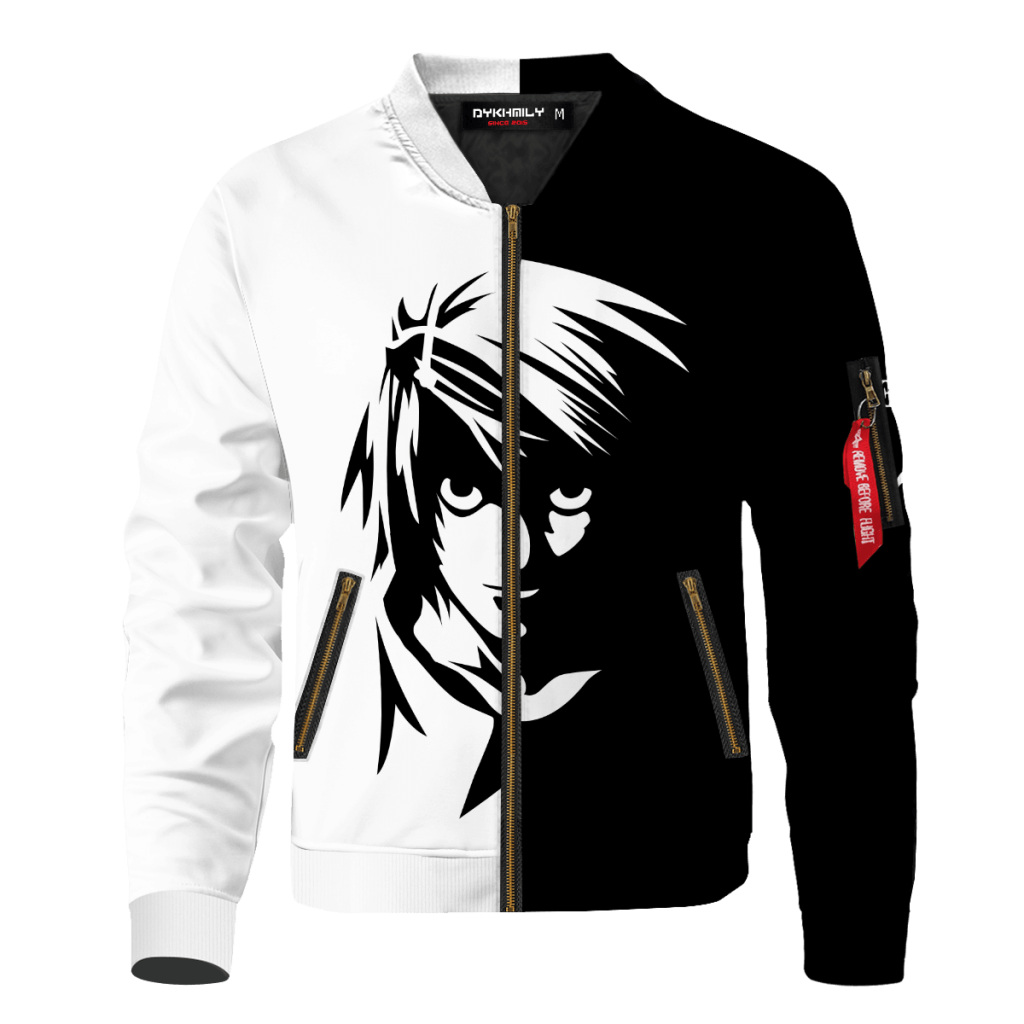 death note l bomber jacket 116829 - Anime Jacket Shop