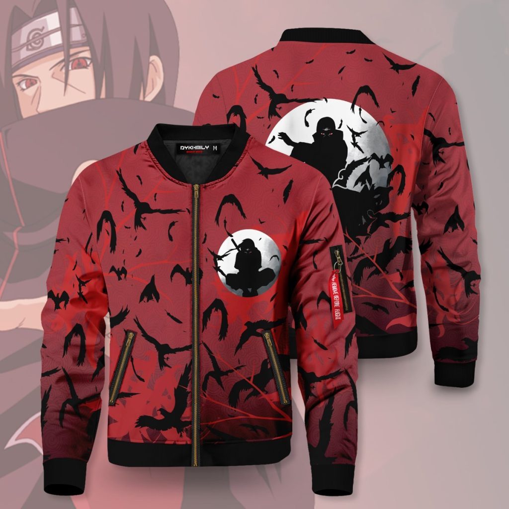 itachi crow bomber jacket 332794 - Anime Jacket Shop