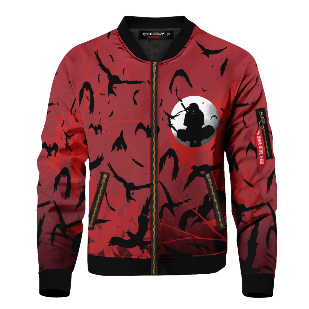 itachi crow bomber jacket 352680 - Anime Jacket Shop
