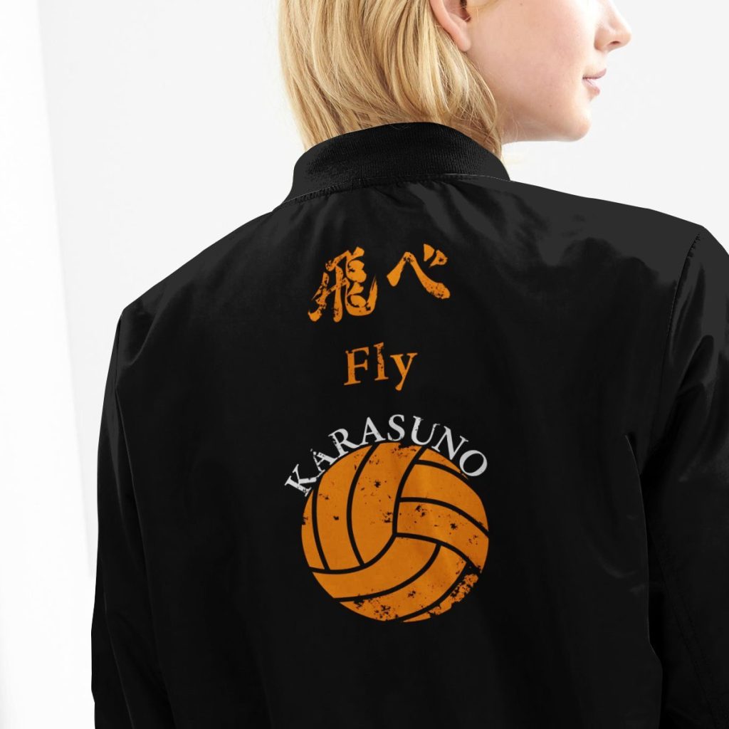 karasuno rally bomber jacket 211053 - Anime Jacket Shop