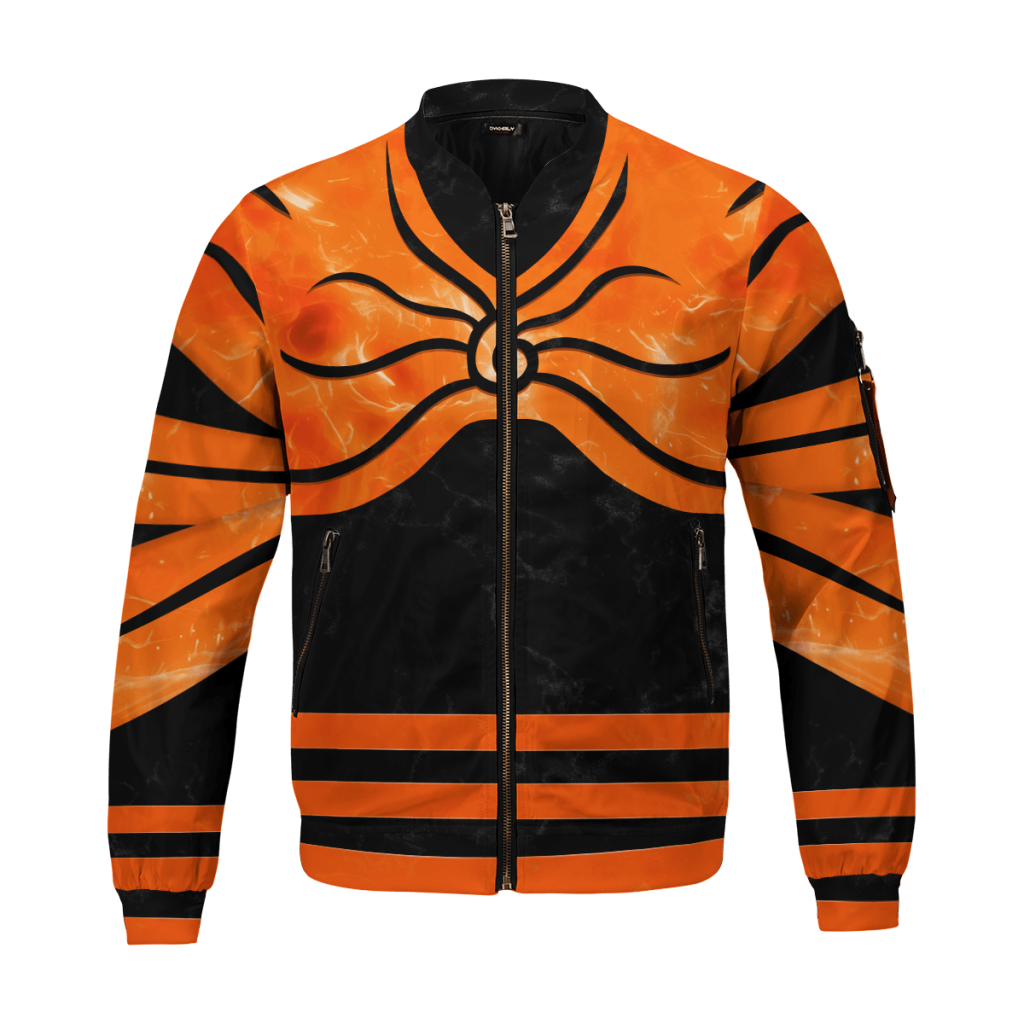 naruto full baryon mode bomber jacket 383649 - Anime Jacket Shop