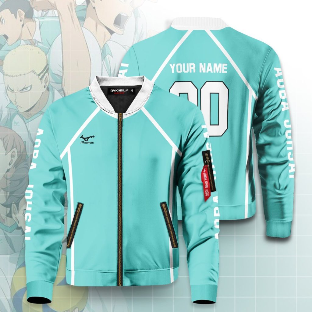 personalized aoba johsai libero bomber jacket 385685 - Anime Jacket Shop