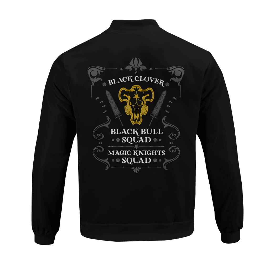 personalized black bull squad bomber jacket 284621 - Anime Jacket Shop