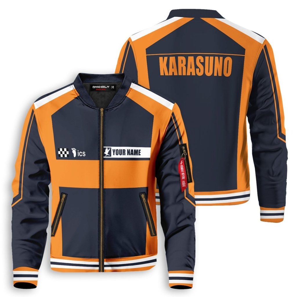 personalized f1 karasuno bomber jacket 867118 - Anime Jacket Shop