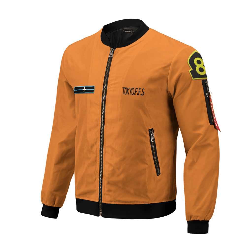 personalized fire force company 8 bomber jacket 336518 - Anime Jacket Shop