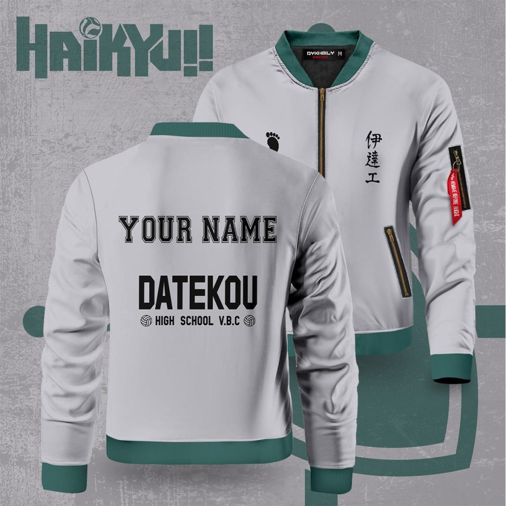 personalized haikyuu datekou bomber jacket 514057 - Anime Jacket Shop