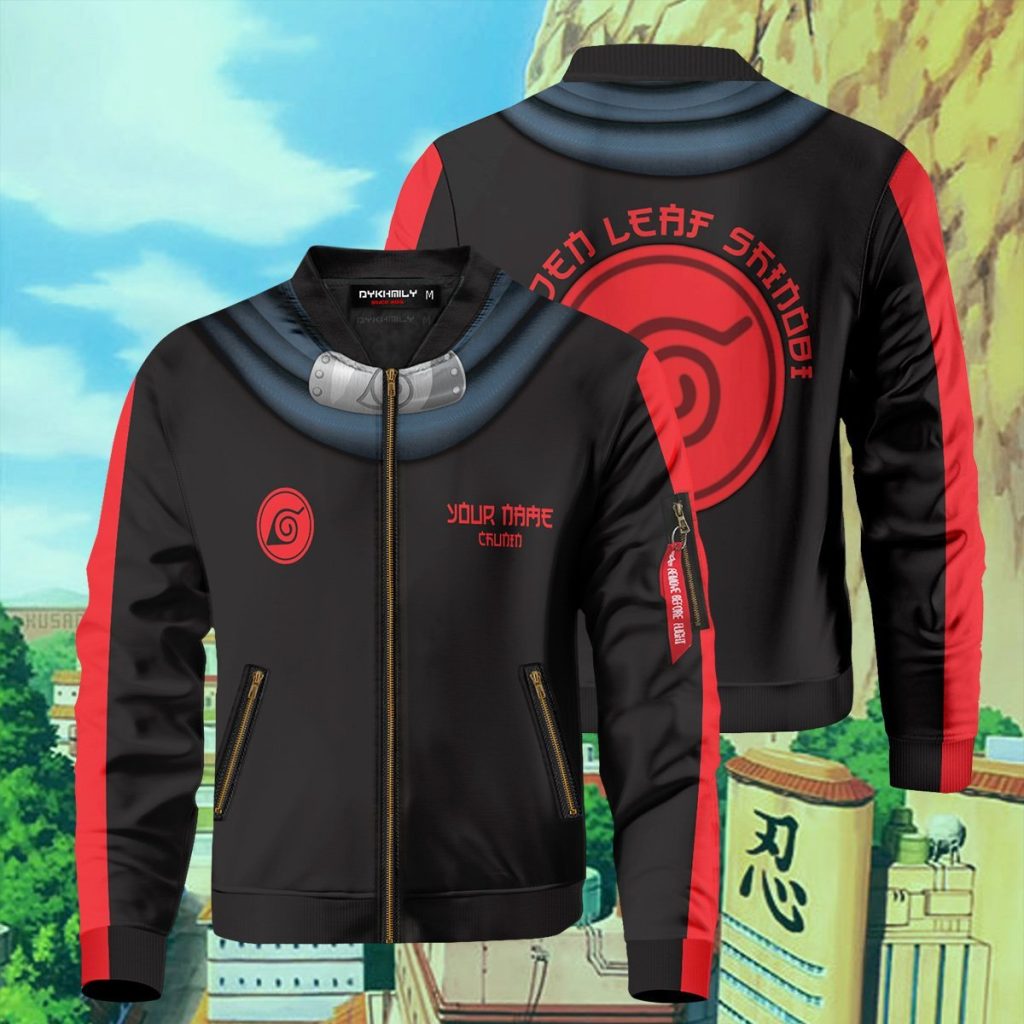 personalized hidden leaf shinobi bomber jacket 820443 - Anime Jacket Shop