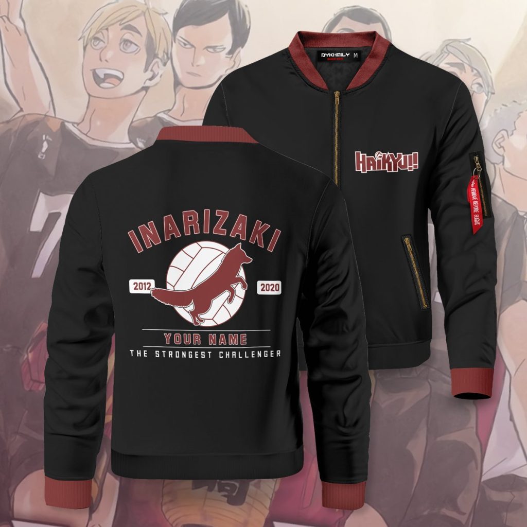 personalized inarizaki the strongest challenger bomber jacket 825432 - Anime Jacket Shop