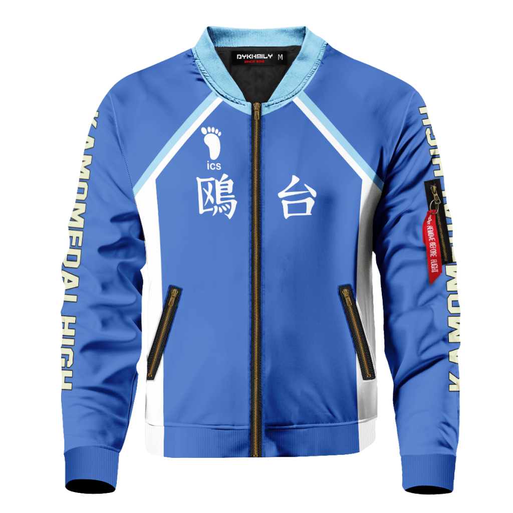 personalized kamomedai libero bomber jacket 382531 - Anime Jacket Shop