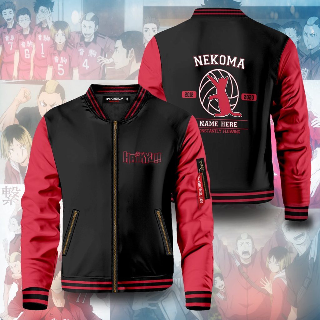 personalized nekoma constantly flowing bomber jacket 573340 - Anime Jacket Shop